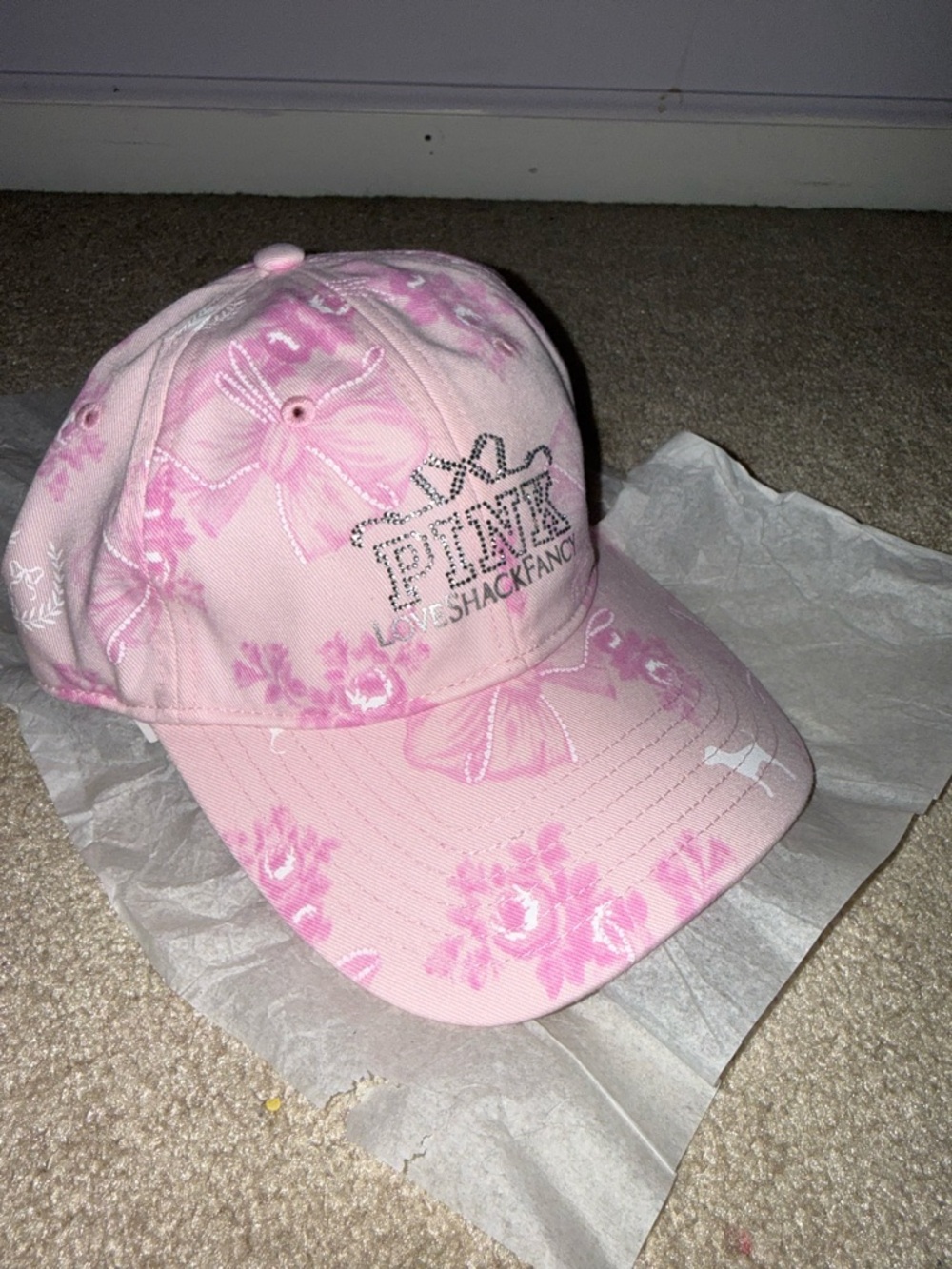 Victoria Secret PINK x LoveShackFancy Baseball Hat
